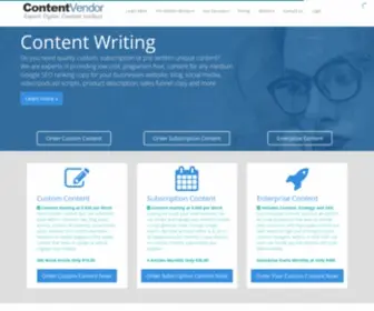 Contentvendor.com(Content Writing Service) Screenshot