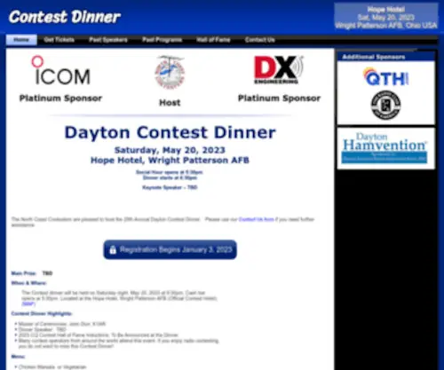 Contestdinner.com(Ham Radio Contest Dinner in Dayton Ohio) Screenshot