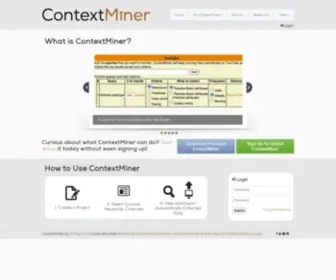 Contextminer.org(Collect and Consolidate Social Media Data) Screenshot