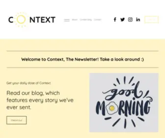 Contextnewsletter.com(A newsletter) Screenshot