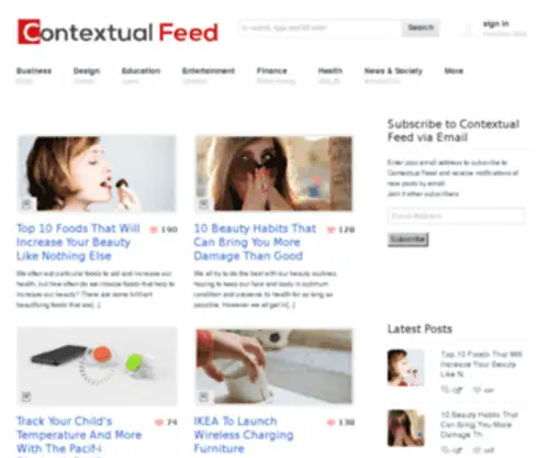 Contextualfeed.com(Contextual Feed) Screenshot