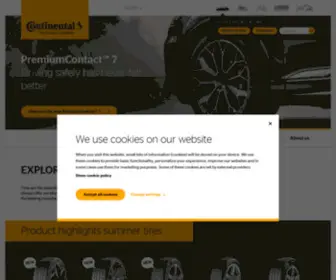 Continental-Tires.com(Continental Tires) Screenshot