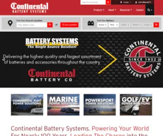 Continentalbattery.com(Continental Battery Systems) Screenshot