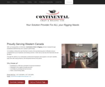 Continentalchain.com(Continental Chain and Rigging) Screenshot