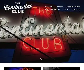 Continentalclub.com(The Continental Club) Screenshot