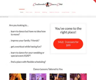 Continentaldanceclub.com(Kenilworth NJ Salsa Dance Classes) Screenshot