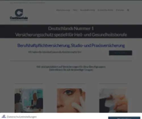 Continentale.info(Continentale Berufshaftpflicht & Praxisabsicherung Gesundheitsberufe) Screenshot
