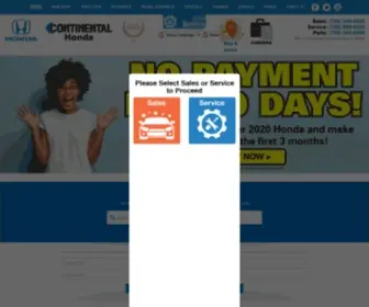 Continentalhonda.com Screenshot