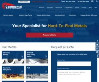 Continentalsteel.com(Continental Steel & Tube Co) Screenshot