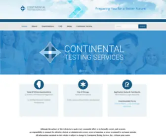 Continentaltestinginc.com(Preparing you for a Brighter Future) Screenshot