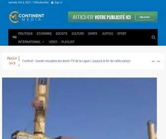 Continentmedia.fr(A LA UNE News) Screenshot