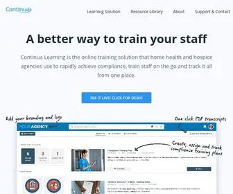 Continuagroup.com(The Complete Solution for Online Home Health and Hospice Training) Screenshot