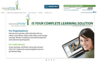 Continuedlearning.com(MyLearningPointe) Screenshot