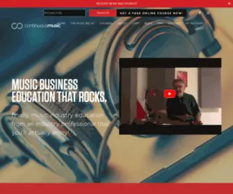 Continuousmusic.com.au(Start Your Career In the Music Industry) Screenshot