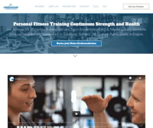 Continuum-Strength.ch(Marius Nydegger Personal Fitness Training in der Schweiz) Screenshot