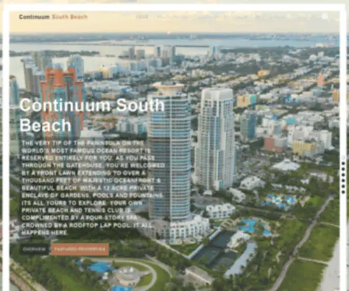 Continuumcondosmiami.com(Continuum Residences) Screenshot