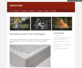 Contohteks.net(Kumpulan Contoh Teks Bahasa Indonesia) Screenshot