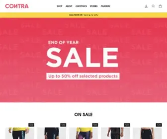 Contra-Movement.com(A sports brand where the kit) Screenshot