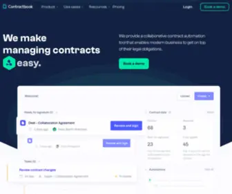 Contractbook.co(Cloud based contract management software) Screenshot