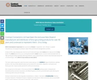 Contractconnections.co.nz(Contract Connections NZ Distributor of Cadweld and Erico Products) Screenshot