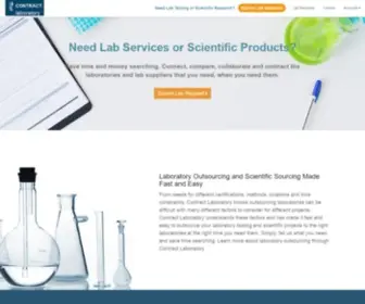 Contractlaboratory.com(Contract Laboratory for Lab Testing) Screenshot