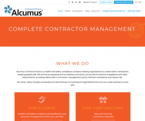 Contractorcheck.ca(Compliance Management for Contractors and Clients) Screenshot