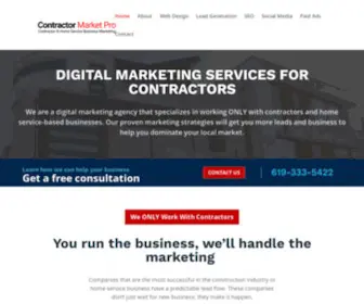 Contractormarketpro.com(Contractor Marketing Services) Screenshot