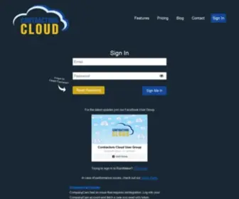 Contractorscloud.com(Contractors Cloud software for roofing) Screenshot