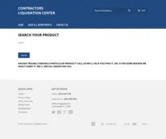 Contractorsliquidationcenter.com(Contractors Liquidation Center) Screenshot