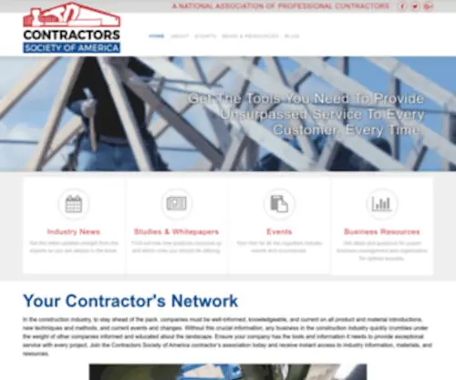 Contractorssoa.com(Contractors' Society of America National Contractor's Association) Screenshot