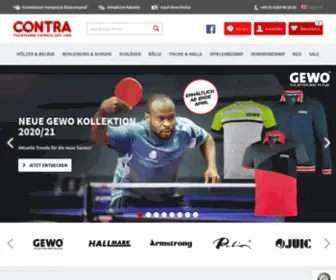 Contra.de(Der Onlineshop für hochwertige Tischtennisartikel) Screenshot