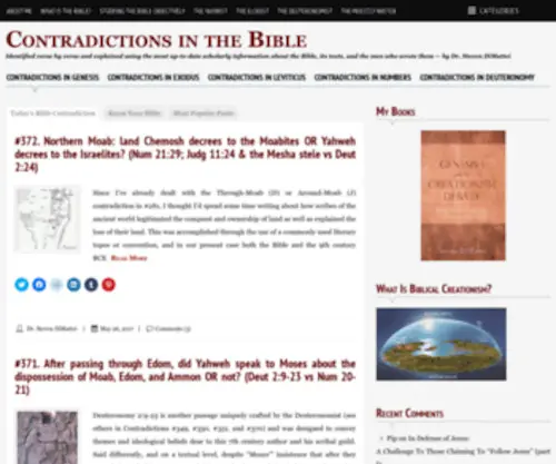 Contradictionsinthebible.com(Contradictions in the Bible) Screenshot