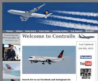 Contrailsphotography.com(Contrails Aviation Photography) Screenshot