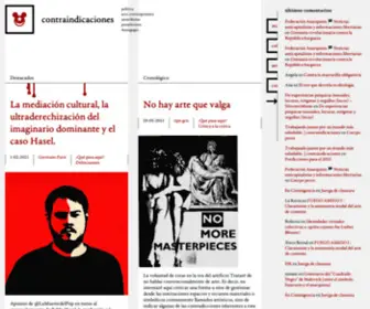 Contraindicaciones.net(Política arte contemporáneo amarillismo proselitismo demagogia) Screenshot