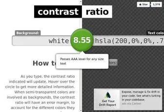 Contrast-Ratio.com(Contrast Ratio) Screenshot