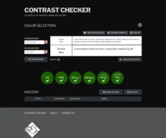Contrastchecker.com(Contrast Checker) Screenshot