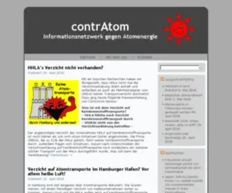 Contratom.de(Informationsnetzwerk gegen Atomenergie) Screenshot