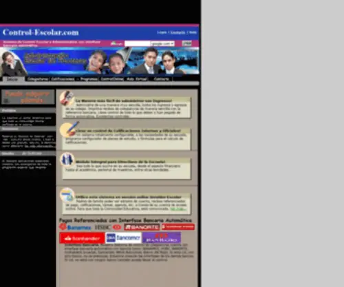 Control-Escolar.com(Páginas) Screenshot