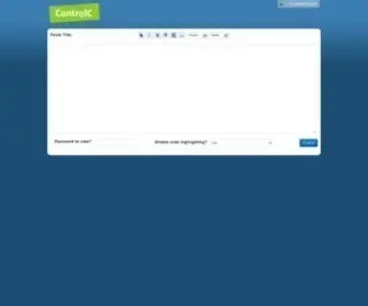 Controlc.com(The ControlC pastebin) Screenshot