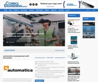 Controlengeurope.com(Control Engineering Europe covering control) Screenshot