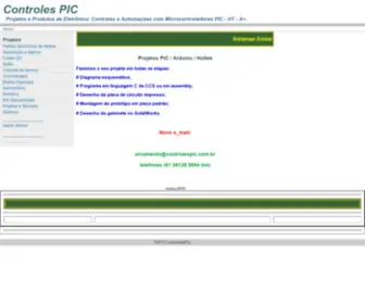 Controlespic.com.br(Controle Projetos PIC Automacao Minuteria Cromoterapia Painel Senha LED) Screenshot