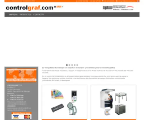 Controlgraf.com(Evaporadores industriales Mesas de luz Destilador Industrial) Screenshot