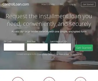 Controlloan.com(Helps U.S. customers find loans. You can get up to $5) Screenshot