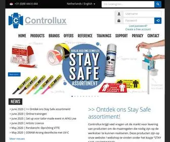 Controllux.com(Totaalleverancier van theater en studioverlichting) Screenshot