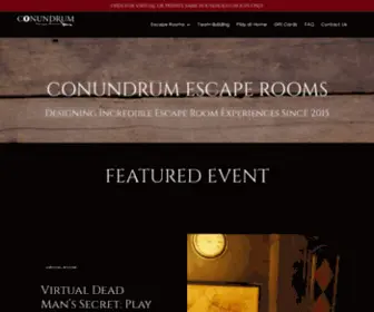 Conundrumescaperooms.com(Conundrum Escape Rooms) Screenshot