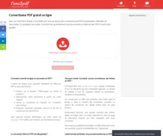Conv2PDF.com(Convertisseur PDF gratuit) Screenshot