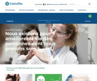 Convatec.fr(Laboratoire de dispositifs médicaux) Screenshot