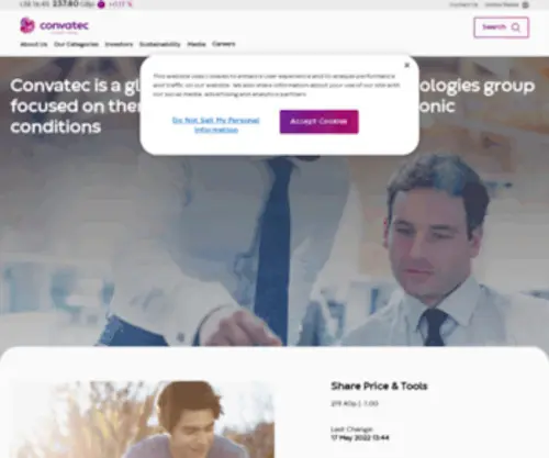 Convateccorporate.com(Investors) Screenshot