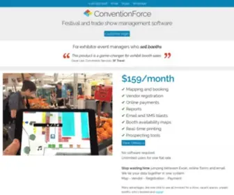 Conventionforce.com(Trade show and Festival Management Software) Screenshot