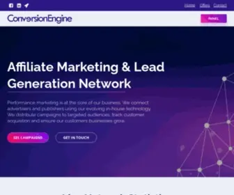 Conversionengine.net(Performance Affiliate Marketing & Lead Generation Advertising Network UK) Screenshot